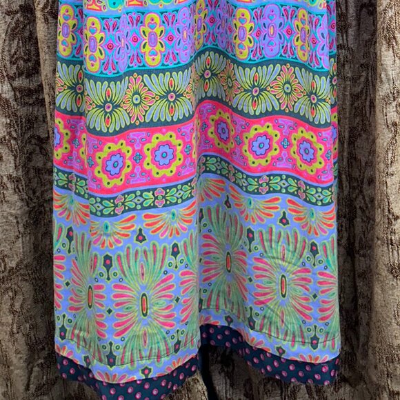 Alex Colman Dress 60s 70s Mod Hippie Psychedelic Vintage Maxi High Neck EUC - Picture 10 of 12